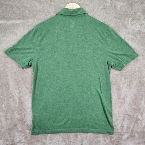The North Face Golf Polo Shirt Green Pearl Snap Buttons Pocket TNF Men's Size M - Picture 2 of 10